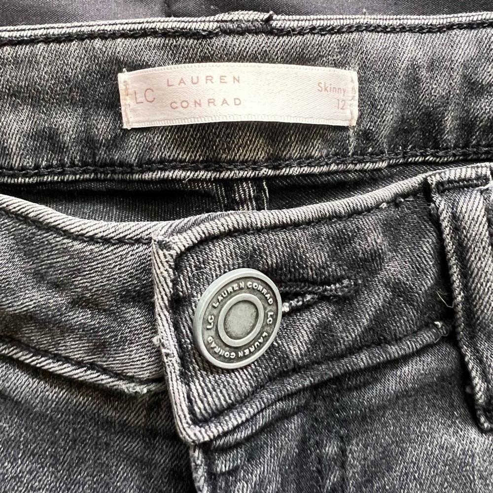 LC Lauren Conrad Women's Dark Gray Skinny Jeans